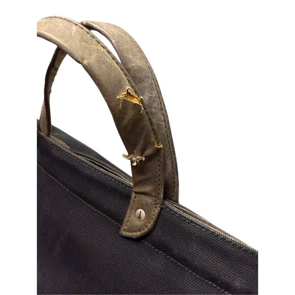 JACK SPADE Dipped Canvas York Briefcase Messenger Bag Distressed Hipster School - Picture 5 of 11